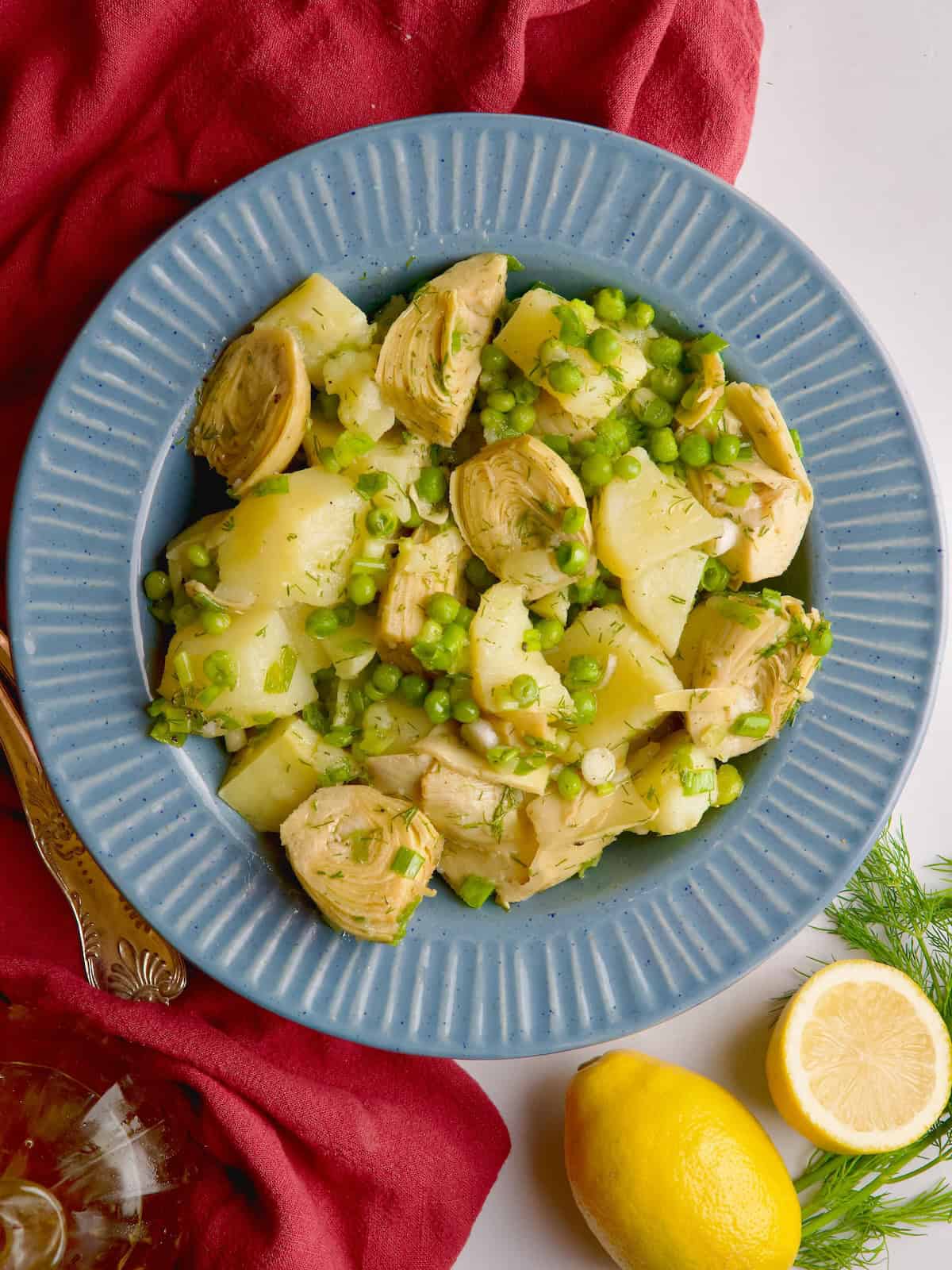 Artichokes And Potato Salad (no mayo).