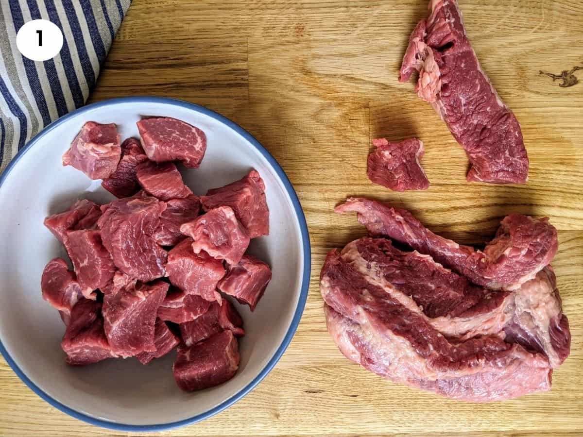 How to cut the beef for the casserole How to cut the beef for the casserole.