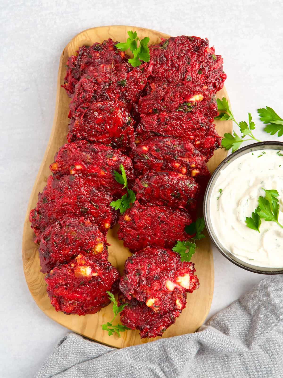 Beetroot And Carrot Fritters.