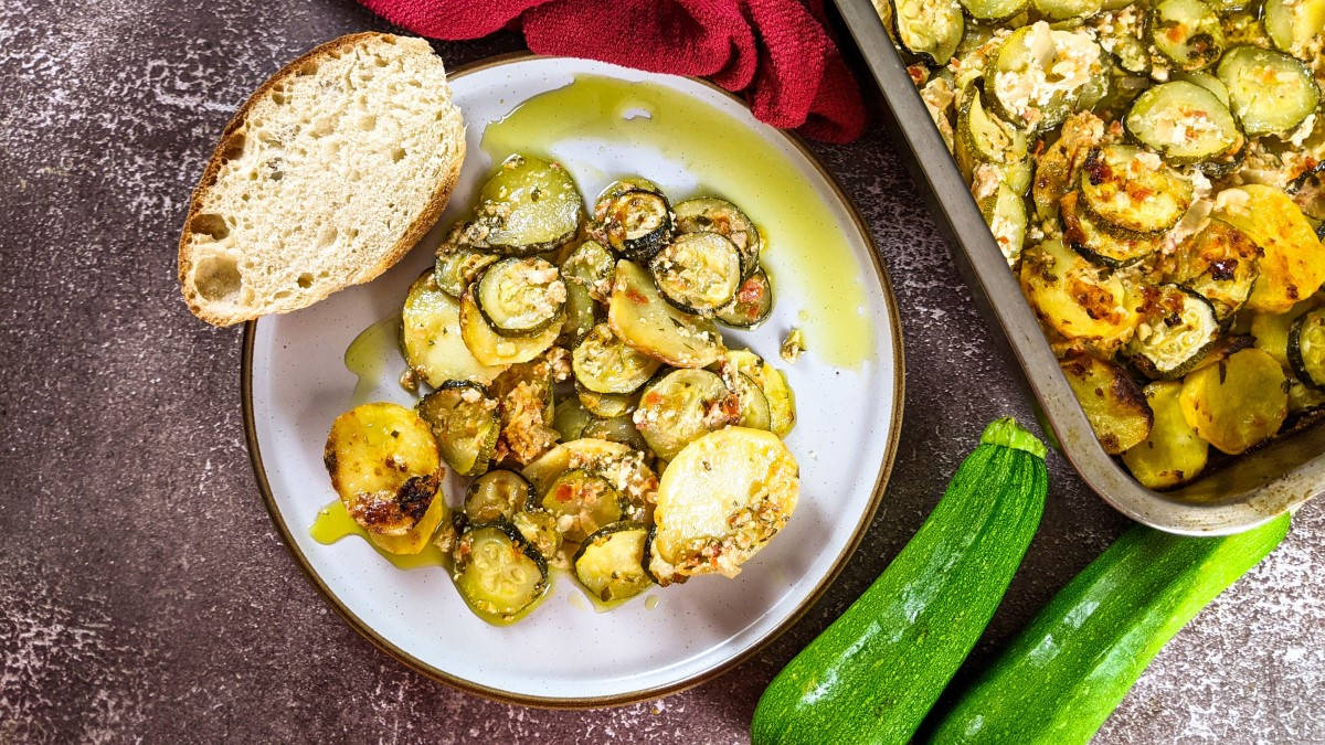 Boureki Greek Zucchini Potato Casserole Baked Zucchini Recipes