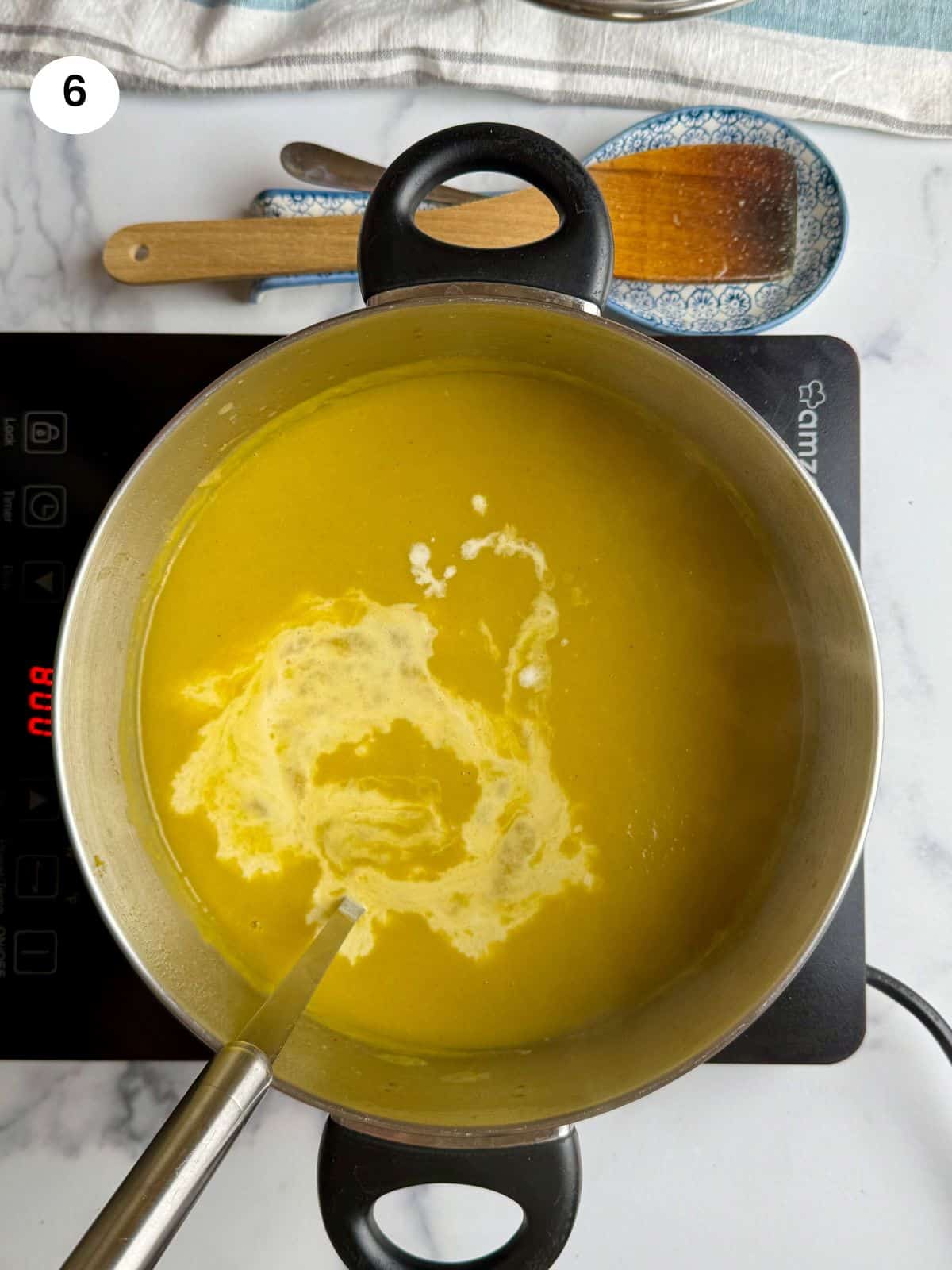 Added the half and half to the soup.