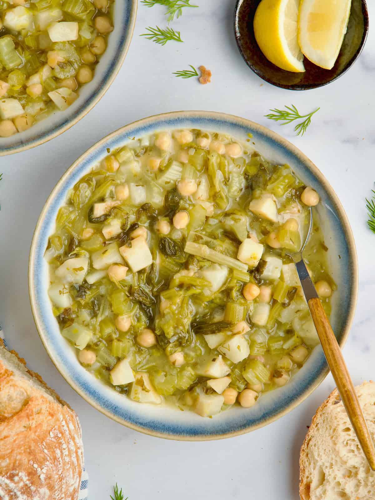Lemony Chickpea & Celery Stew.