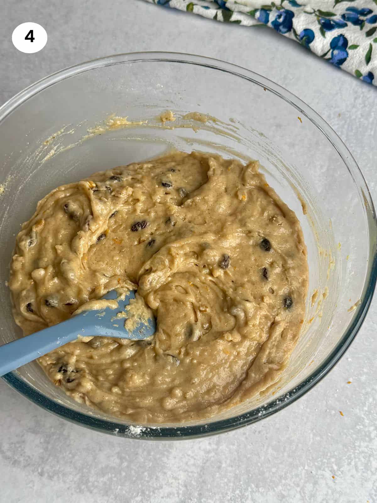 Added raisins and chopped walnuts to batter.