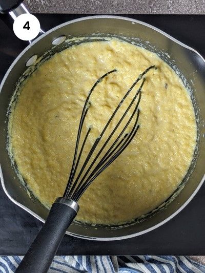 Pumpkin Custard for Greek Custard Pie ready.