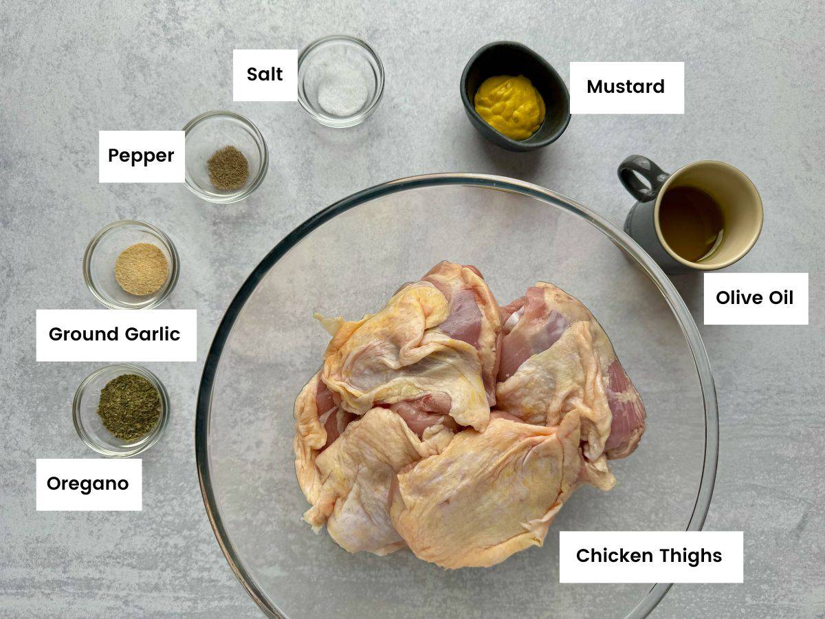Ingredients for marinating the chicken.
