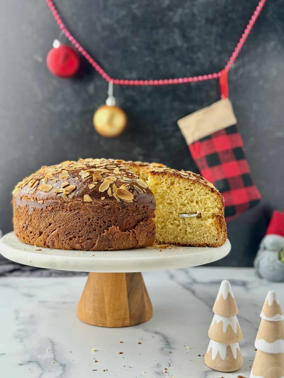 Greek New Years Bread - Vasilopita Tsoureki.