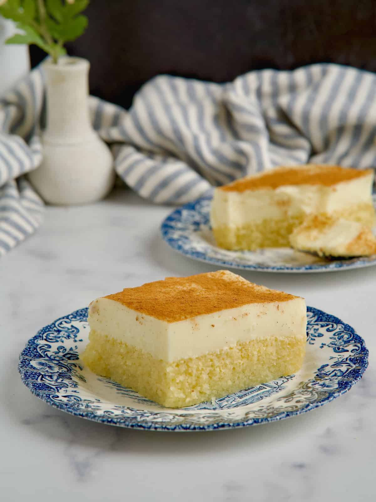 Greek Politiko Dessert With Cream And Semolina.