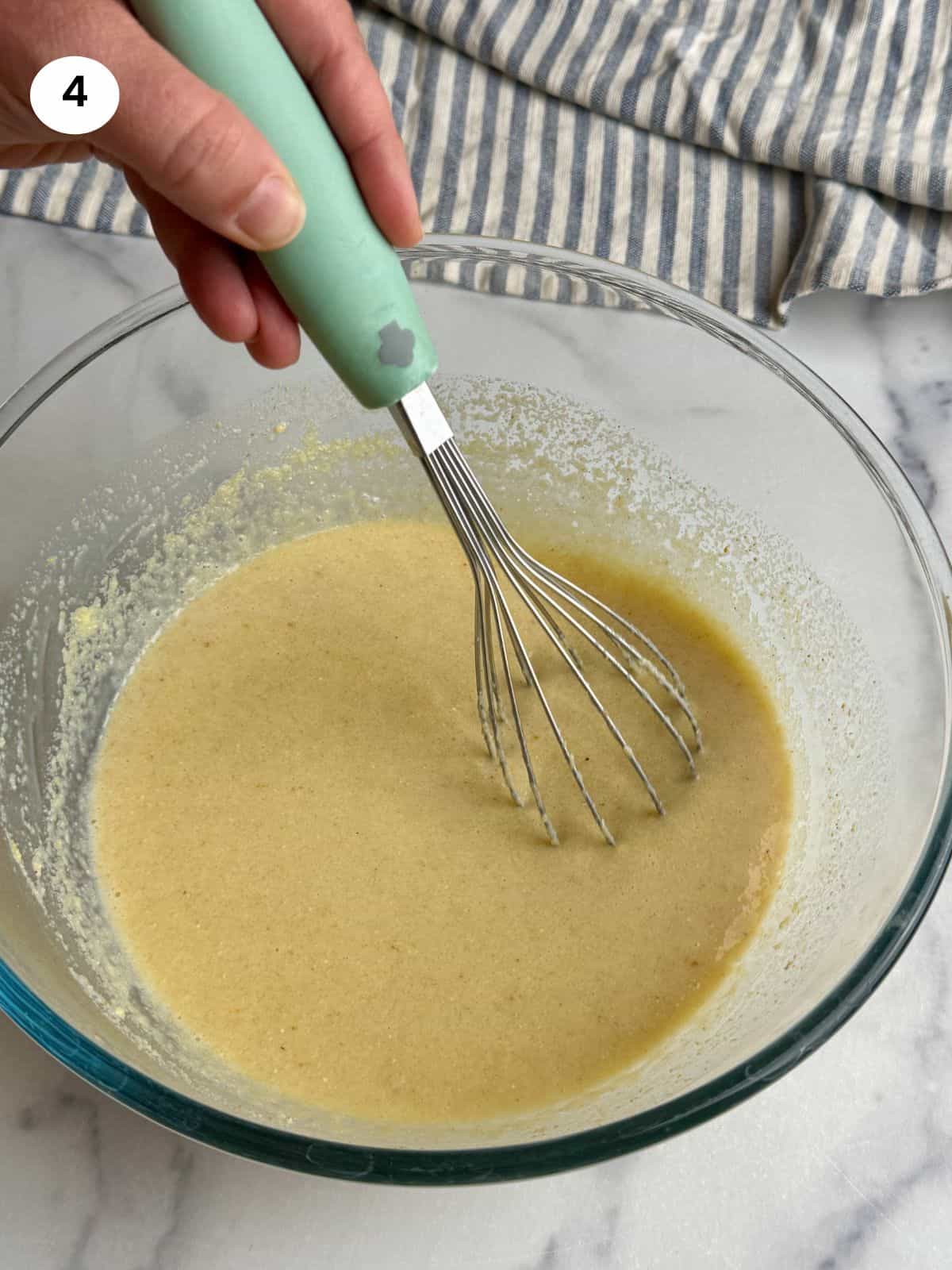 Batter for semolina base is ready.