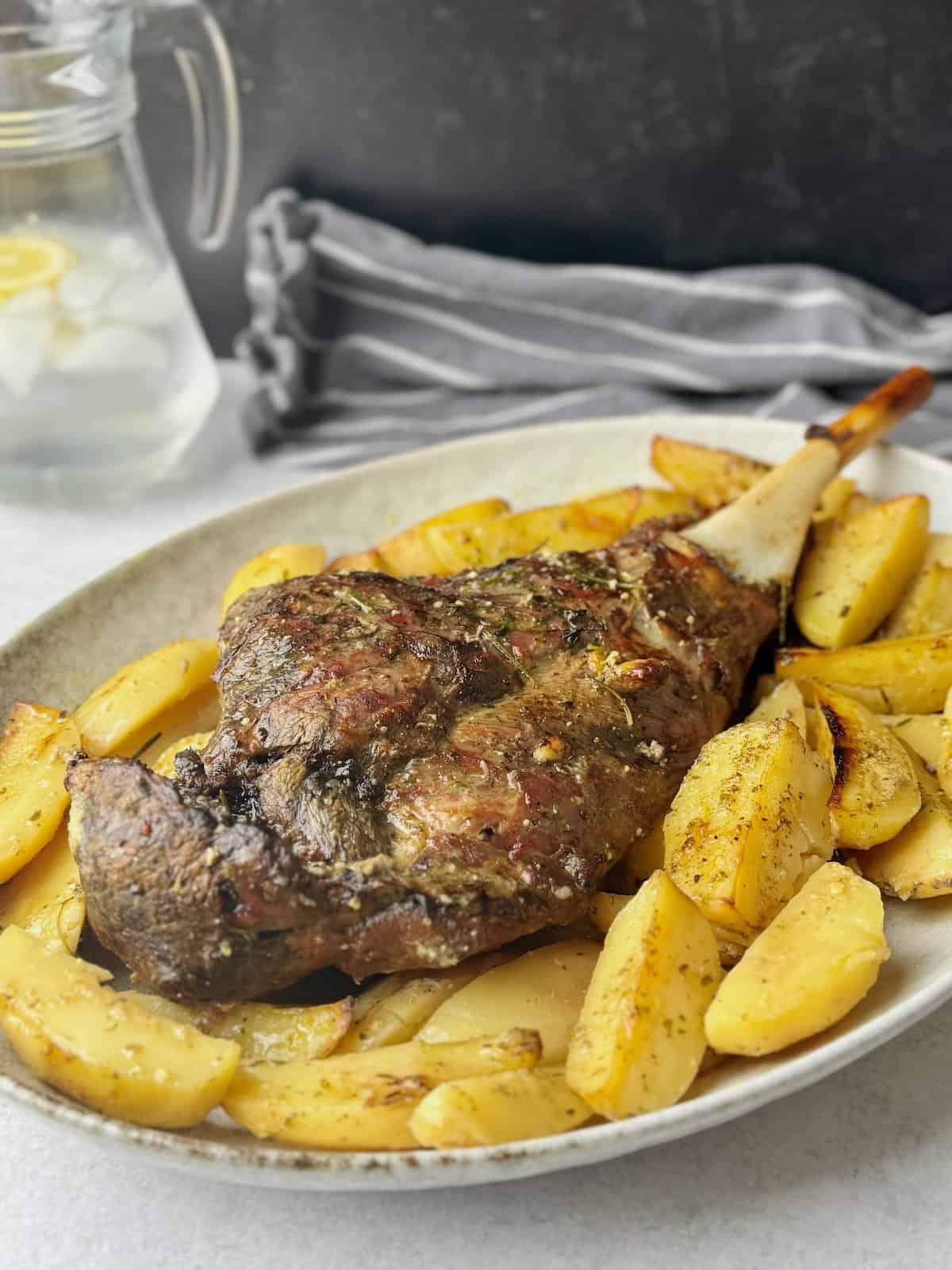 Greek Roasted Lamb With Potatoes.