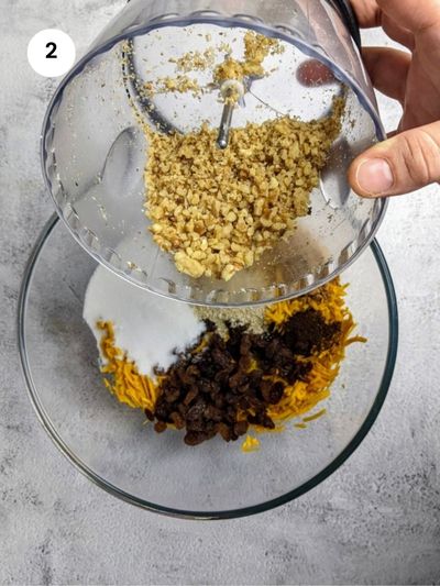 Mix all ingredients for the pumpkin pie filling.