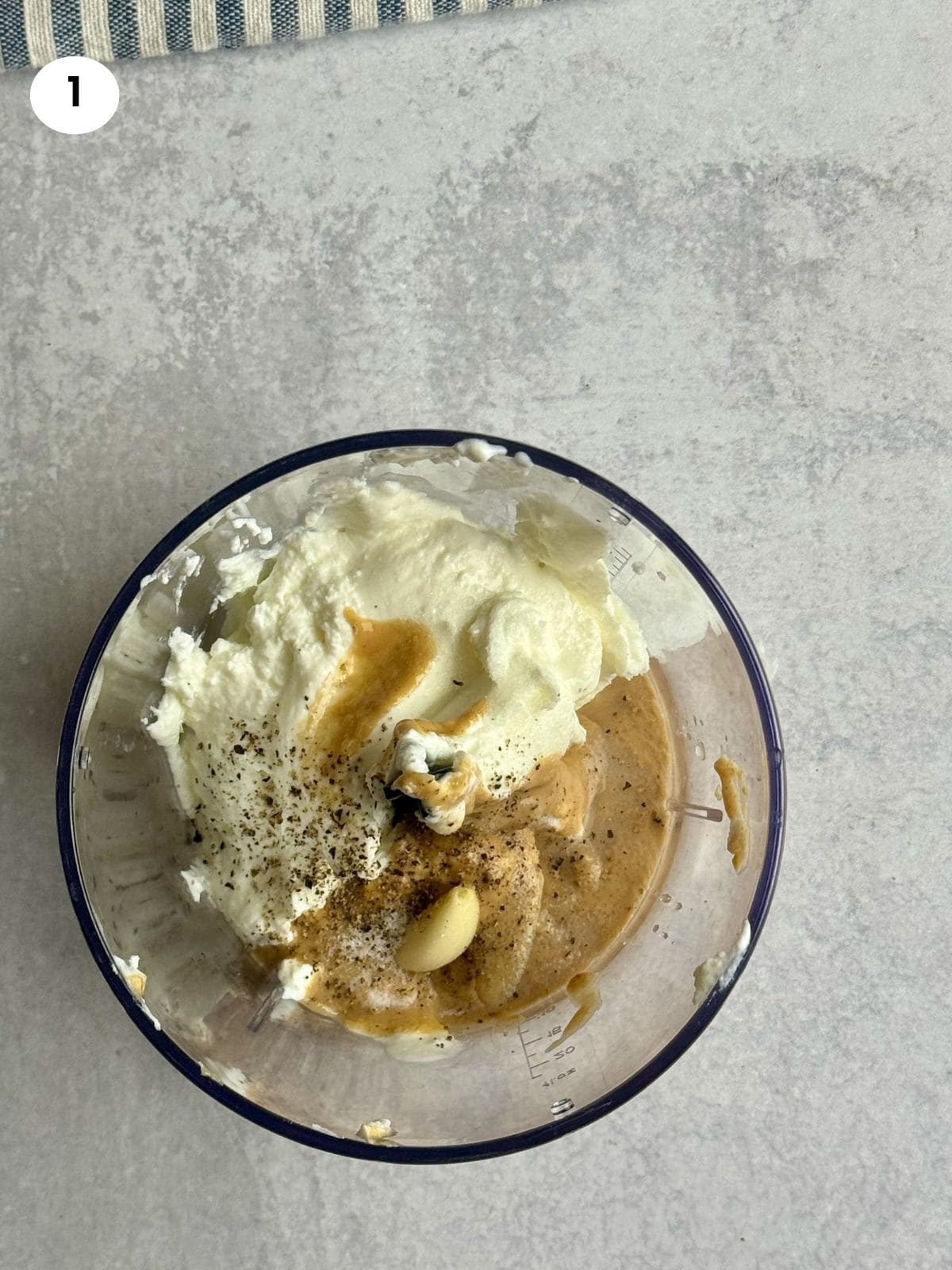 All ingredients added to the blender.