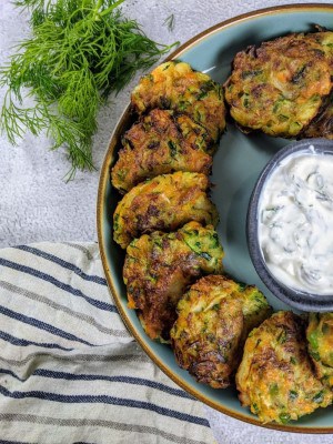 Vegan Kohlrabi Fritters.