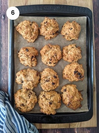 Rock cakes when they come out of the oven.