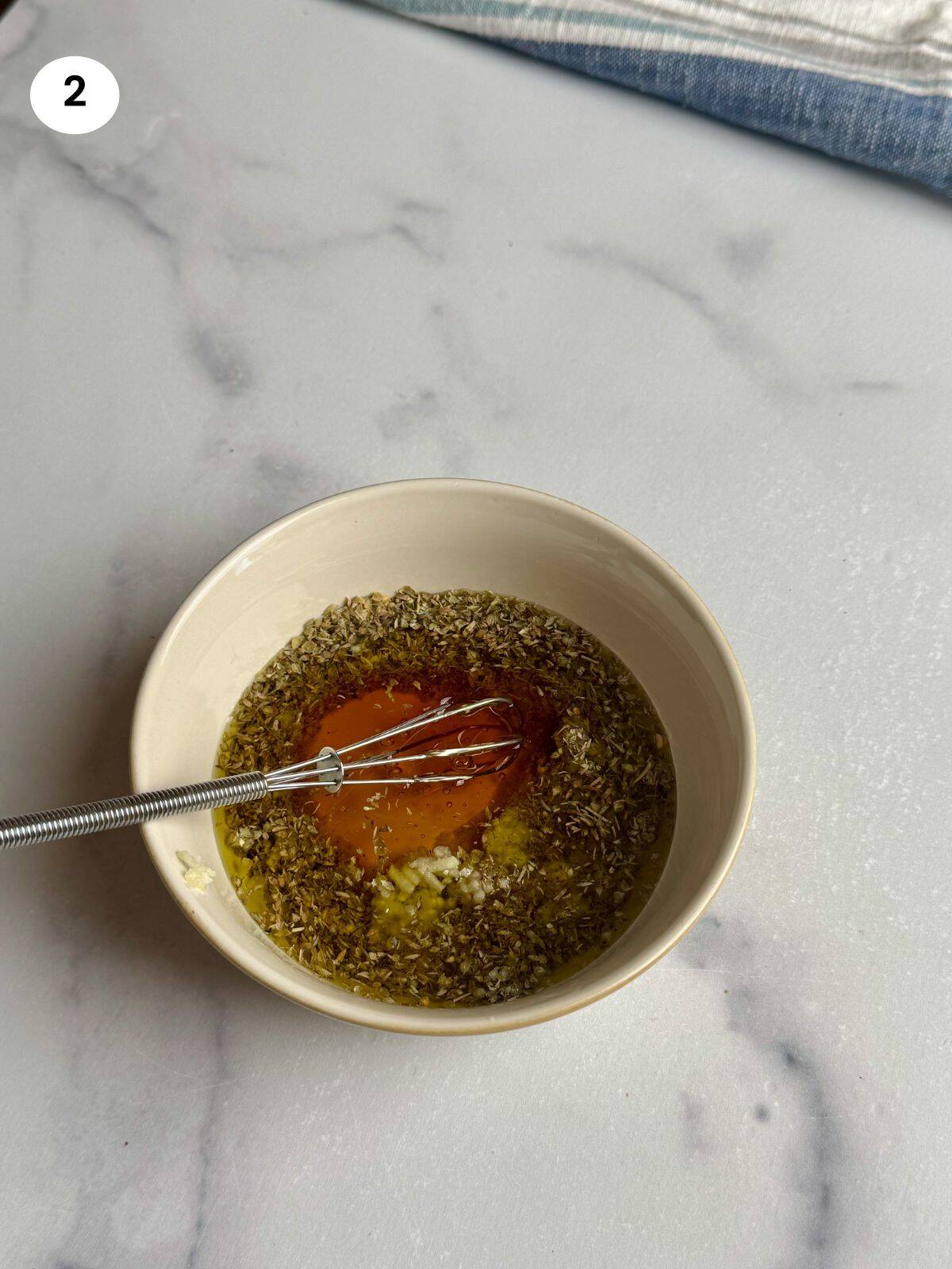 Added the honey and oil with the seasoning.