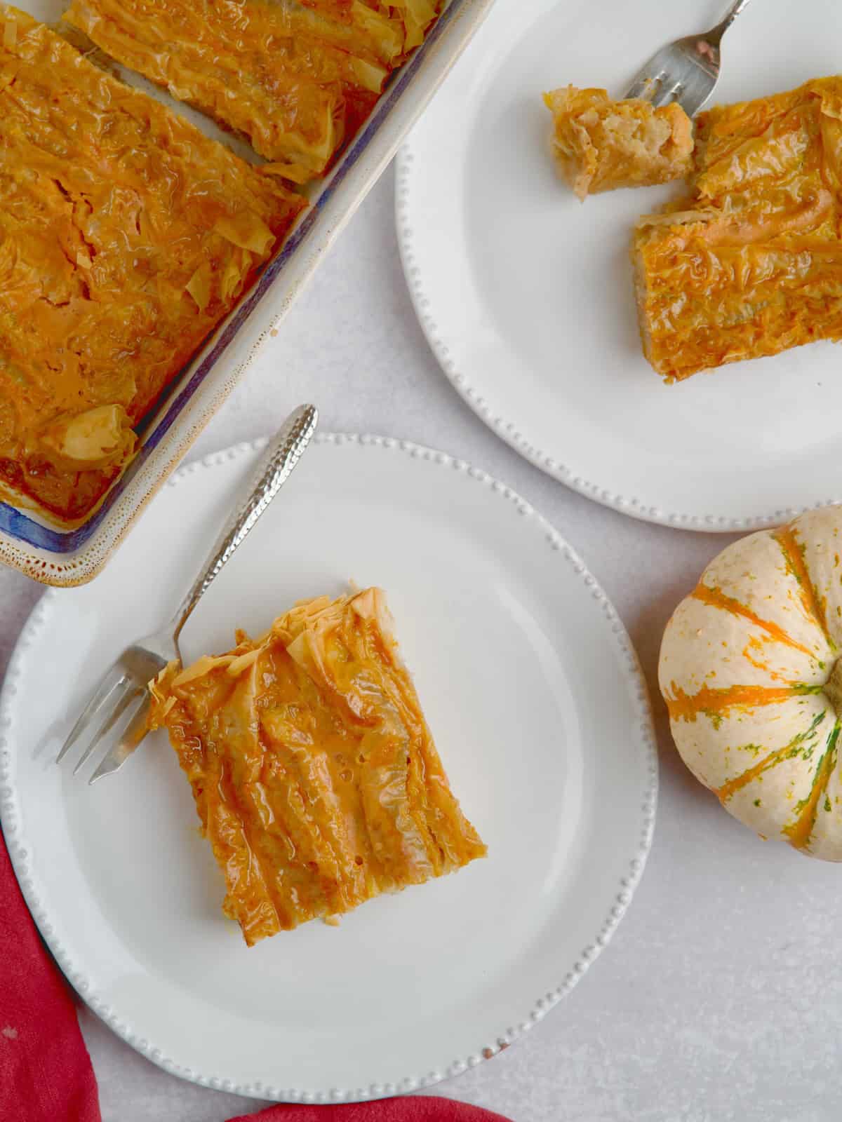 Pumpkin Pie Crinkle Phyllo Cake.
