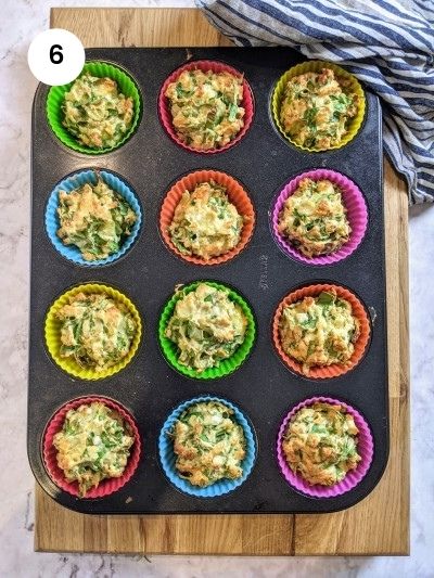 Spinach & Cheese Muffins straight out of the oven.