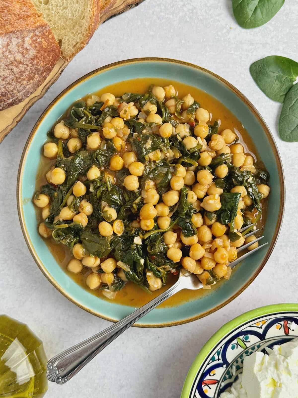 Spinach And Chickpea Stew.