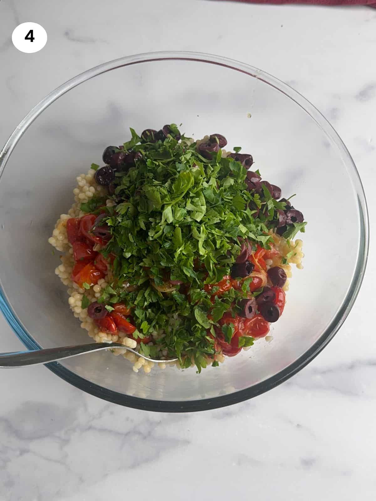 All ingredients in a bowl.
