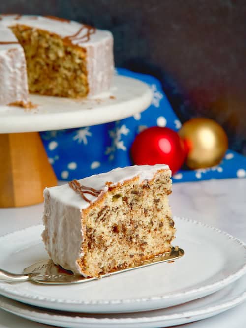 Greek Vasilopita With Chocolate And Walnuts.